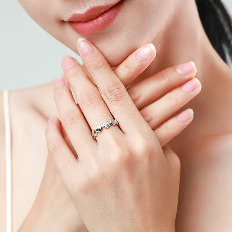 Heart Zirconia Stackable Band Ring 70100144 - image1