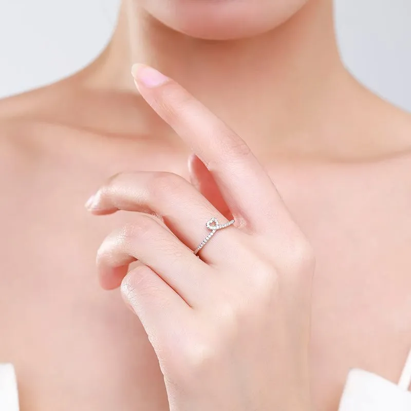 Geometric Hearts Zirconia Band Ring 70100146 - image1