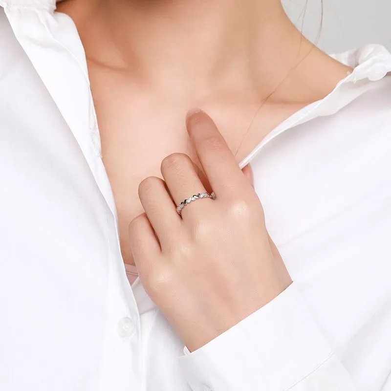 Love Hearts Zirconia Band Ring 70100147 - image1