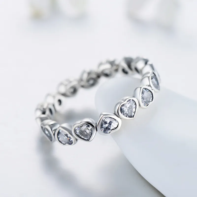 Vintage Hearts Zirconia Band Ring 70100149 - image1