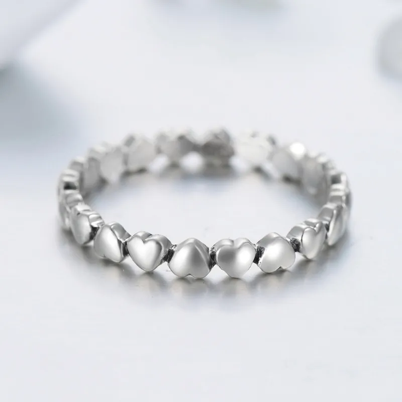 Solid Hearts Stackable Band Ring 70100150 - image1
