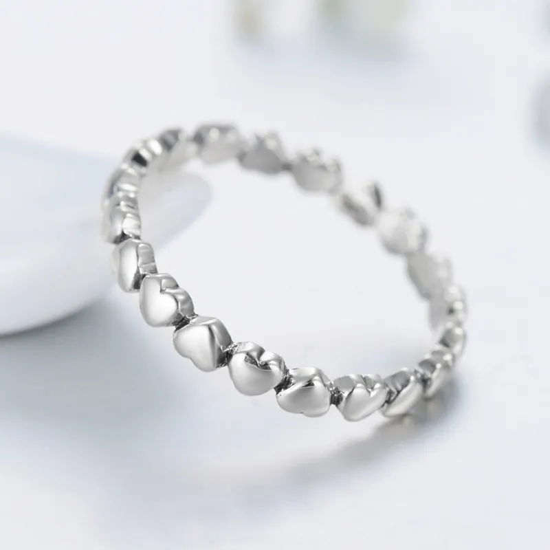 Solid Hearts Stackable Band Ring 70100150 - image2