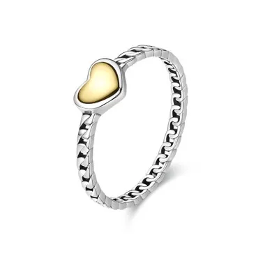 Tiny Gold Tone Hearts Band Ring 70100152