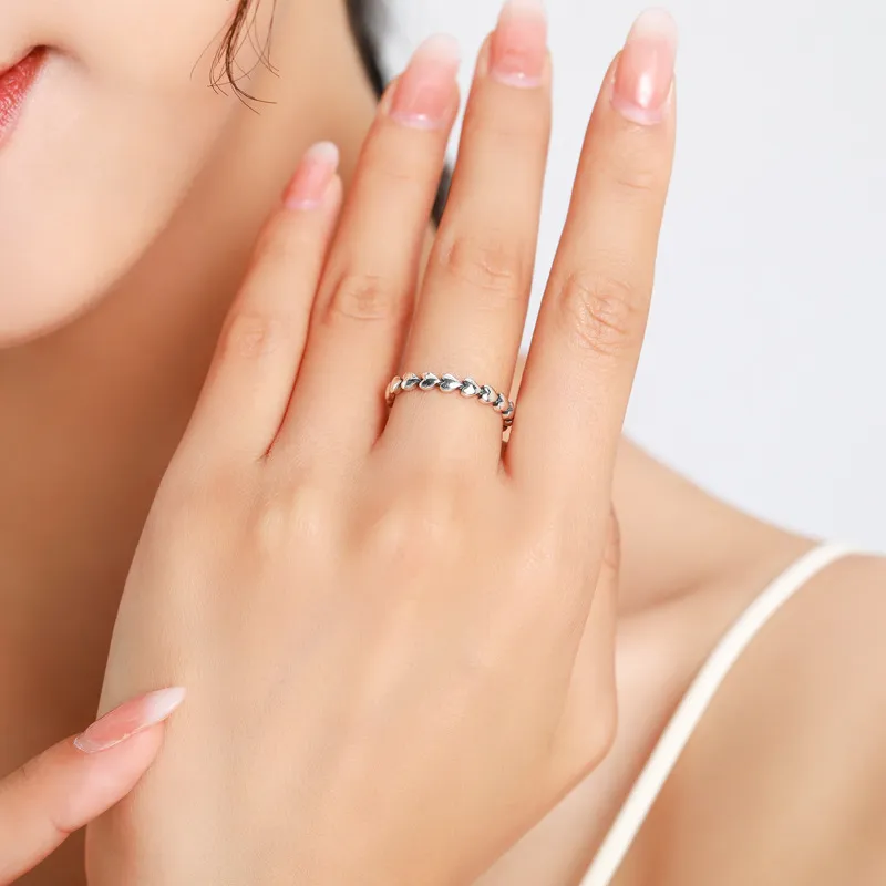 Solid Hearts Stackable Band Ring 70100153 - image1