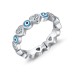 Evil Eyes Heart Zirconia Band Ring 70100154