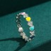 Colorful Enamel Zirconia Hearts Band Ring 70100160