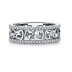 Hollow Hearts Zirconia Band Ring 70100161