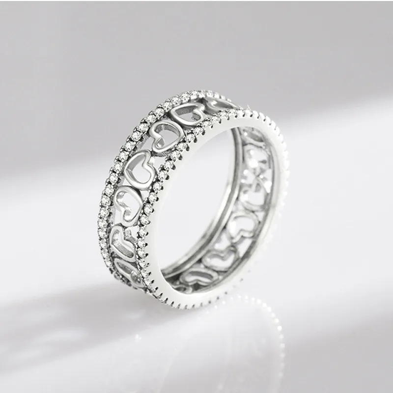 Hollow Hearts Zirconia Band Ring 70100161 - image2