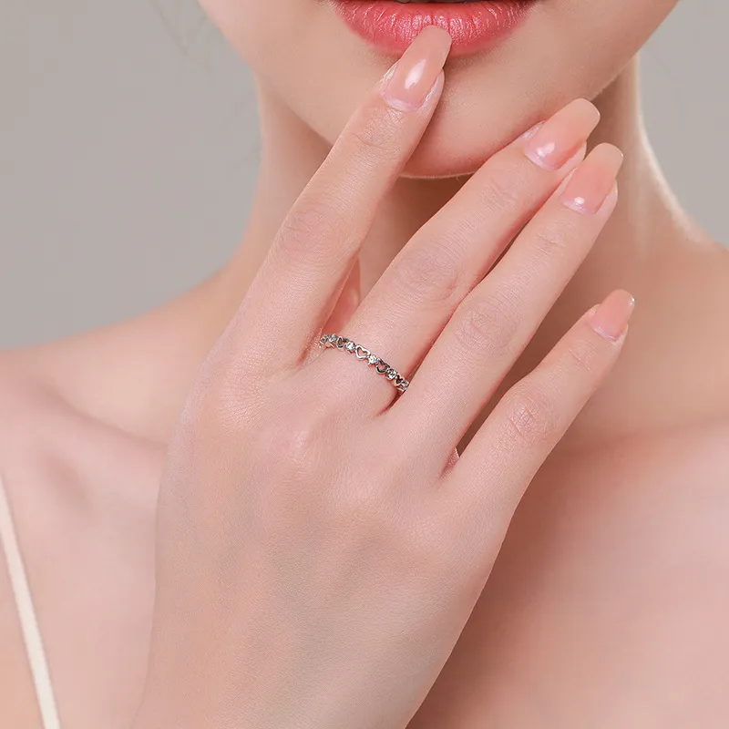 Love Hearts Zirconia Band Ring 70100162 - image1
