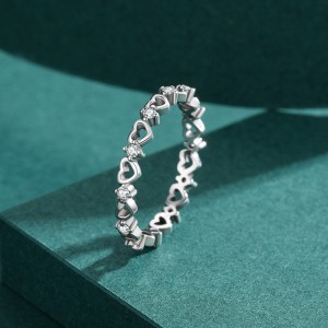 Love Hearts Zirconia Band Ring 70100162