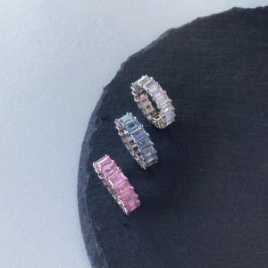 Sparkle Line Zirconia Party Band Rings 70100166