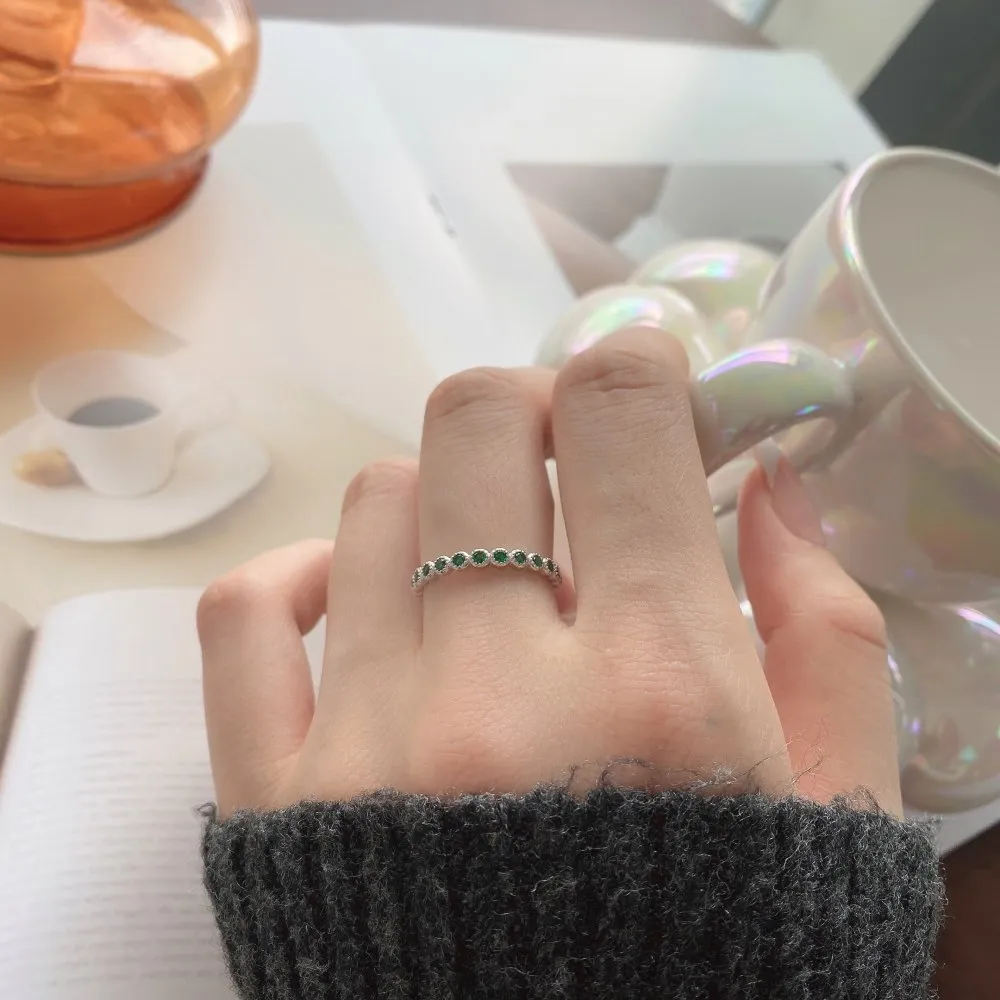 Elegant Round Zirconia Band Rings 70100168 - image1