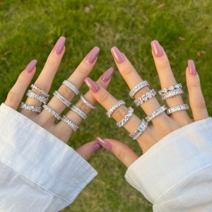 Luxury Cubic Zirconia Band Engagement Rings 70100170