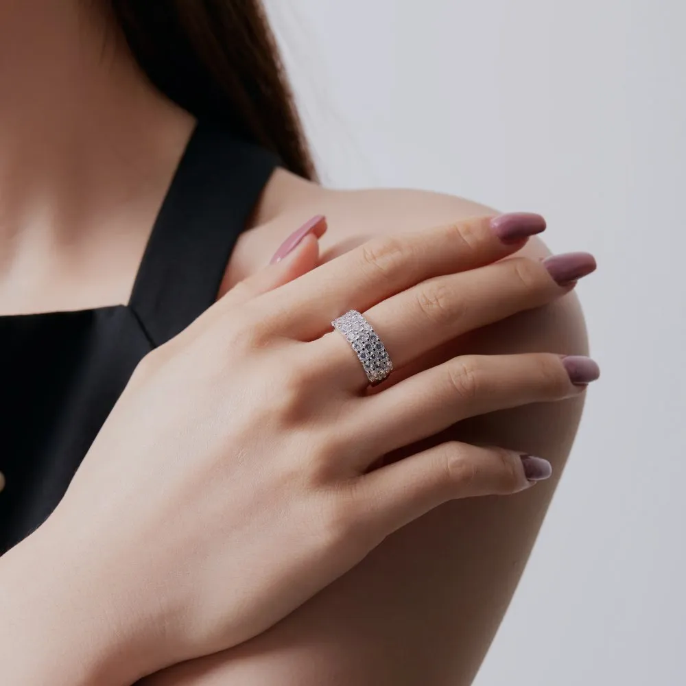 Sparkle Zirconia Wide Party Band Rings 70100181 - image1