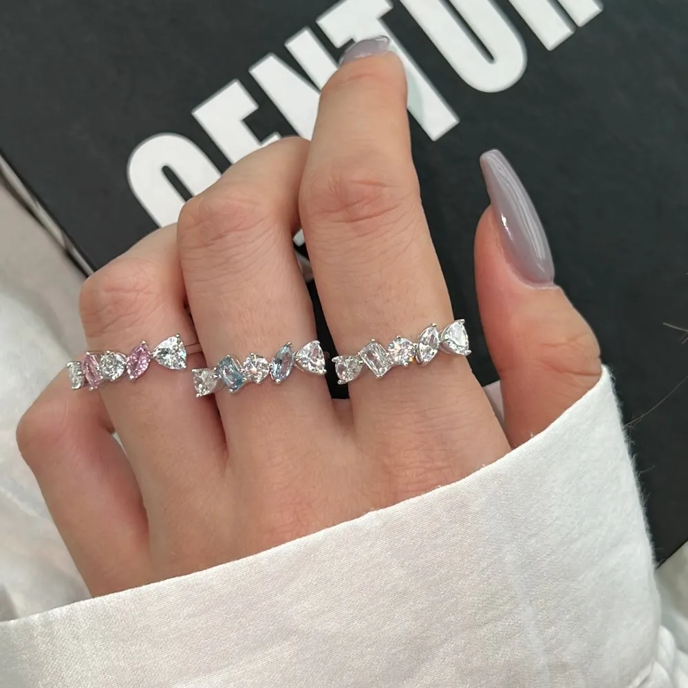 Unique Irregular Zirconia Party Band Rings 70100186 - image1