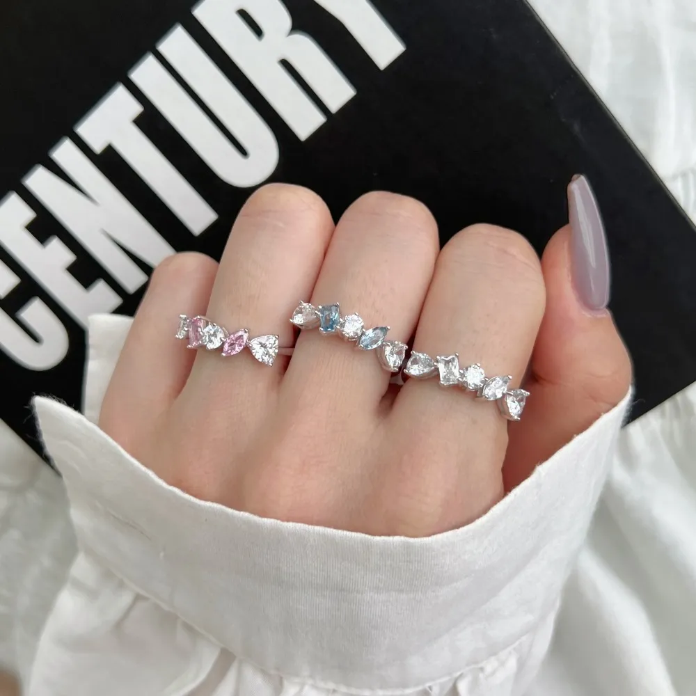 Unique Irregular Zirconia Party Band Rings 70100186 - image2