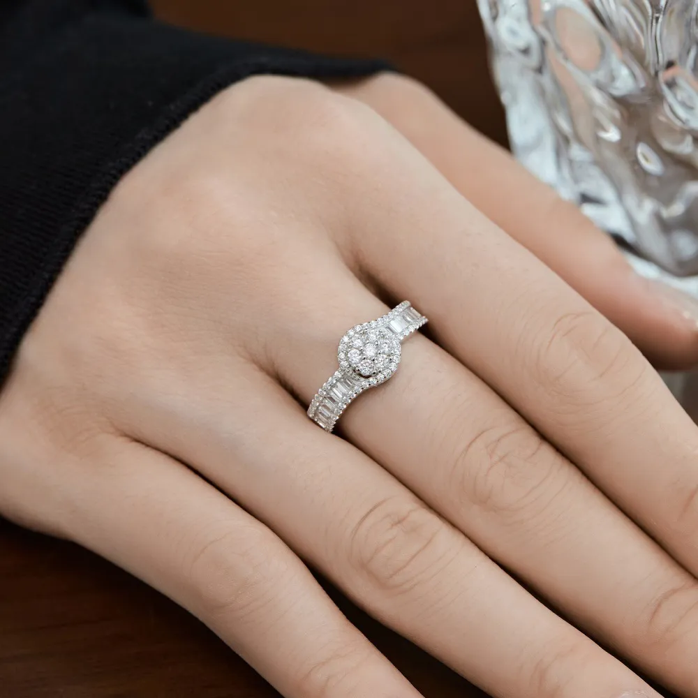 Sparkle Round Zirconia Wedding Party Band Rings 70100190 - image1