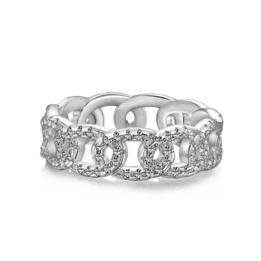 Classical Chain Zirconia Party Band Rings 70100192