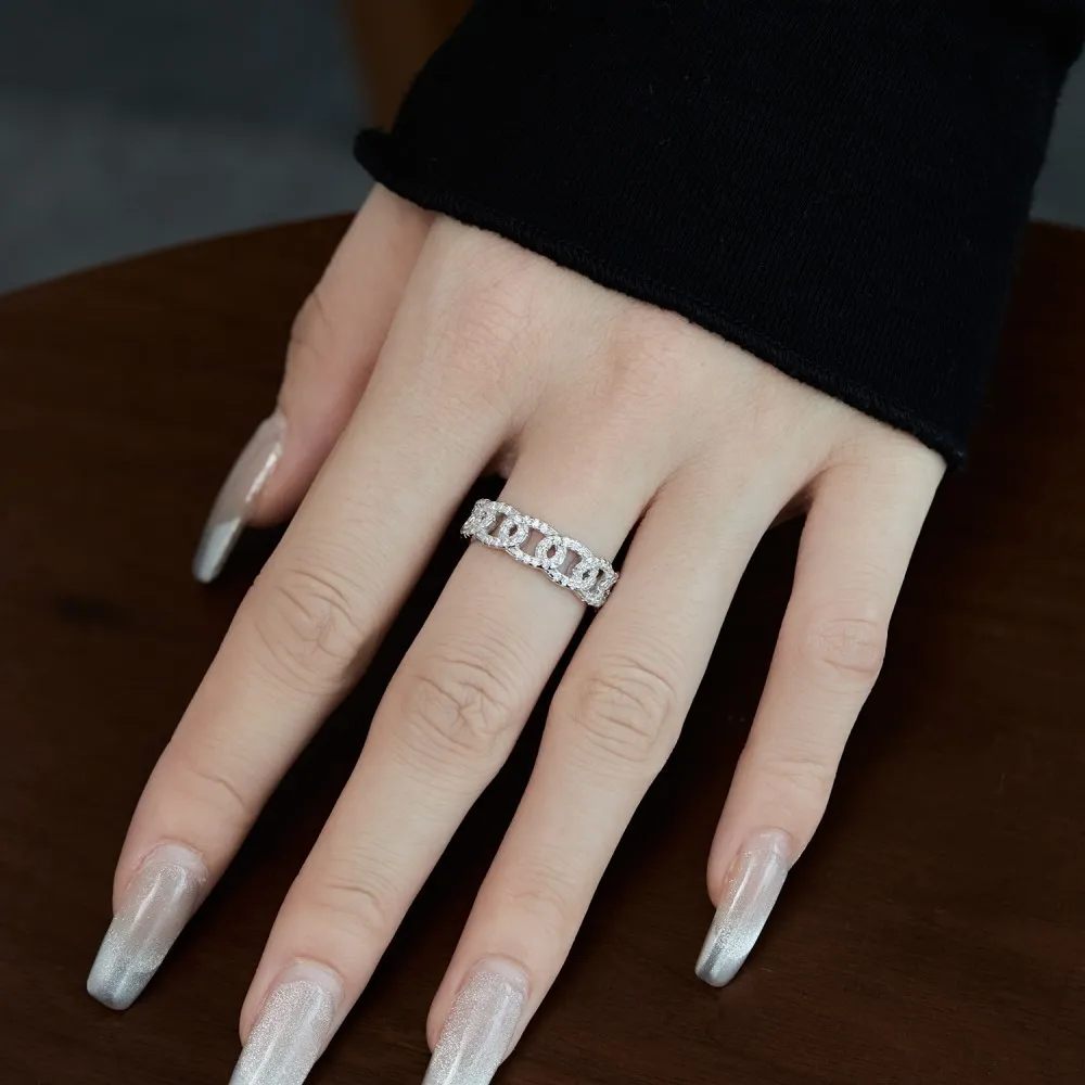 Classical Chain Zirconia Party Band Rings 70100192 - image1