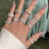 Luxury Cross Chain Zirconia Party Band Rings 70100193