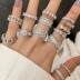 Luxury Cross Chain Zirconia Party Band Rings 70100193