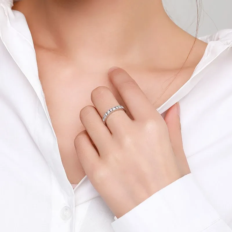 925 Sterling Silver Shiny Zirconia Band Ring 70100194 - image1