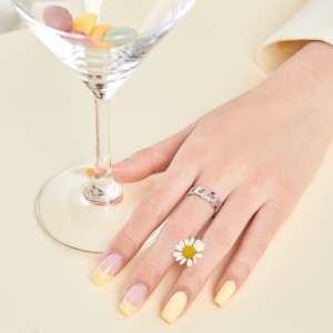 925 Sterling Silver Geometric Zirconia Band Ring 70100199