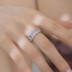 925 Sterling Silver 8A Square Zirconia Band Ring 70100202