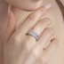 925 Sterling Silver 8A Square Zirconia Band Ring 70100202
