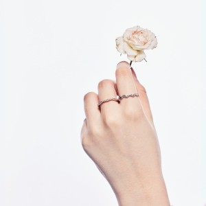 925 Sterling Silver Zirconia Curve Band Ring 70100209