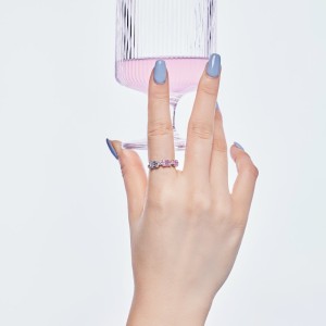 925 Sterling Silver Geometric Zirconia Band Ring 70100218