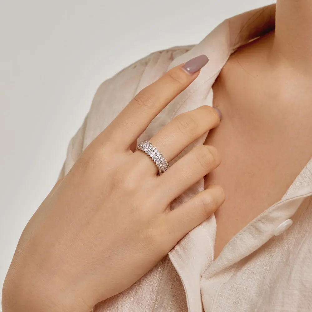 925 Sterling Silver Luxury Zirconia Band Ring 70100227 - image2