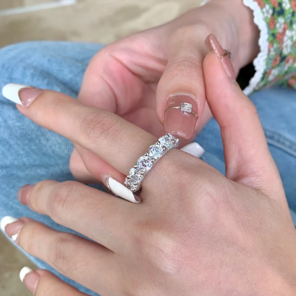 925 Sterling Silver Luxury 5mm Zirconia Band Ring 70100230 - image2
