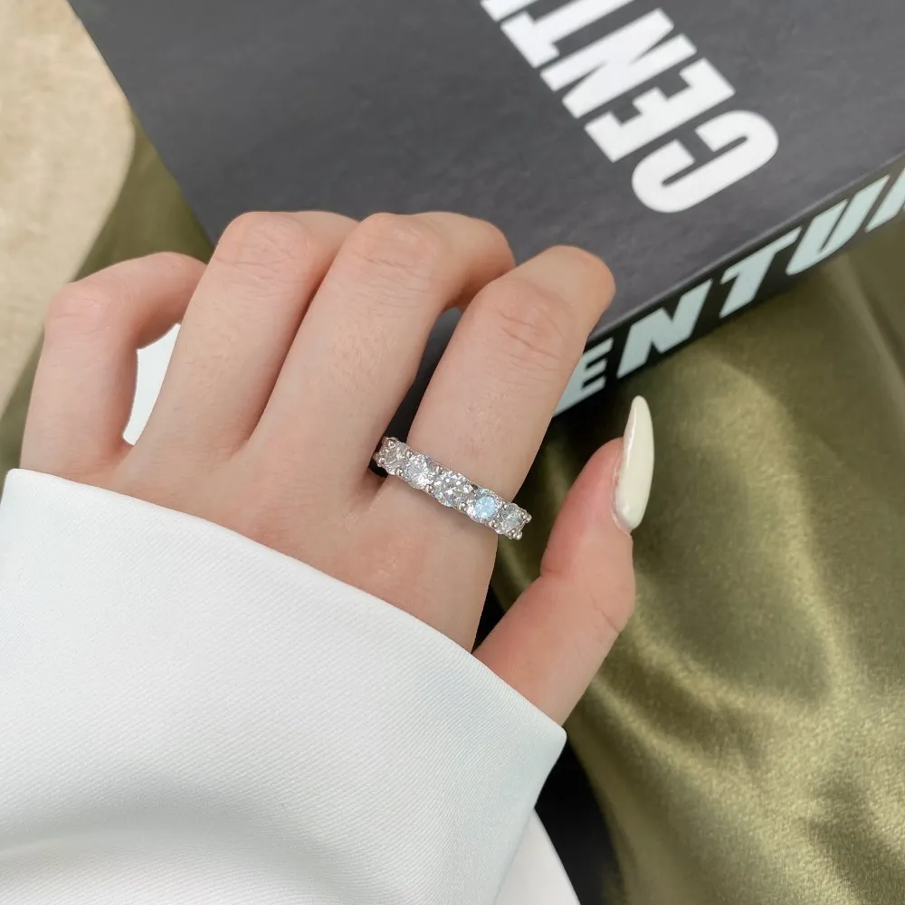 925 Sterling Silver Luxury 5mm Zirconia Band Ring 70100230 - image1