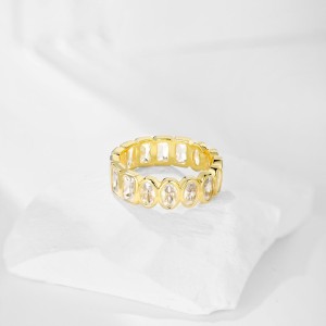 925 Sterling Silver Hiphop Zirconia Band Ring 70100231