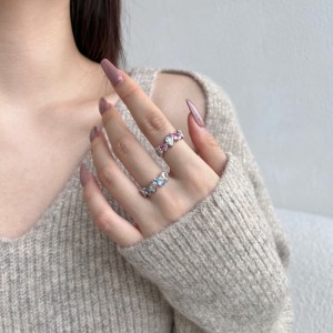 925 Sterling Silver Sparkle Mariquesa Zirconia Band Ring 70100234