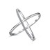 925 Sterling Silver Luxury X Zirconia Band Ring 70100237