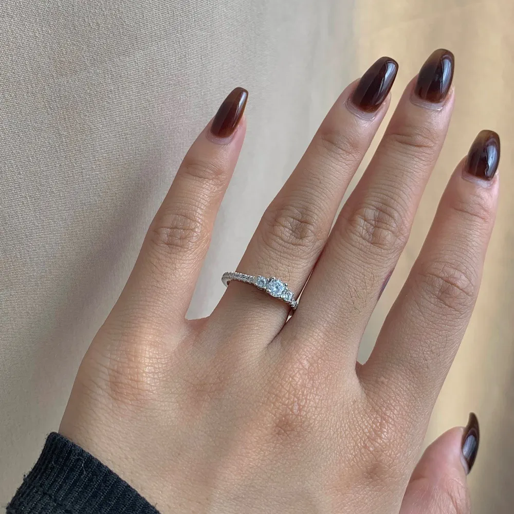 925 Sterling Silver Sparkle Zirconia Band Ring 70100239 - image2