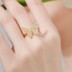 925 Sterling Silver Shiny Butterfly Zirconia Band Ring 70100247