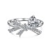 925 Sterling Silver Luxury Bow Zirconia Band Ring 70100248