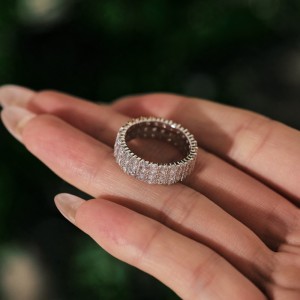 925 Sterling Silver Heart Zirconia Band Ring 70100251