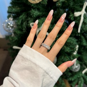 925 Sterling Silver Heart Zirconia Band Ring 70100251