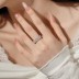 925 Sterling Silver Heart Zirconia Band Ring 70100251