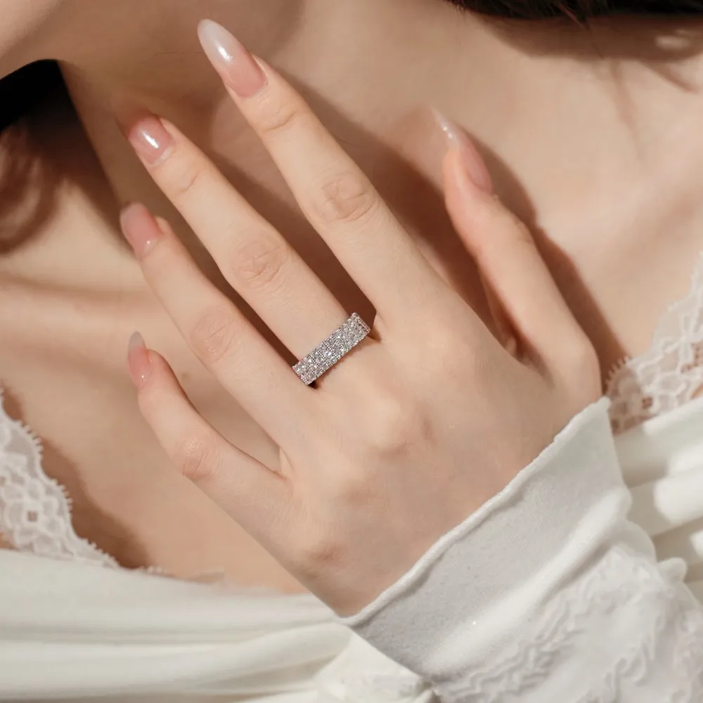 925 Sterling Silver Heart Zirconia Band Ring 70100251 - image2