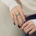 925 Sterling Silver Gear Zirconia Band Ring 70100256