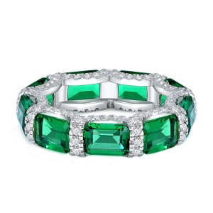 925 Sterling Silver Shiny Heart Zirconia Band Ring 70100261
