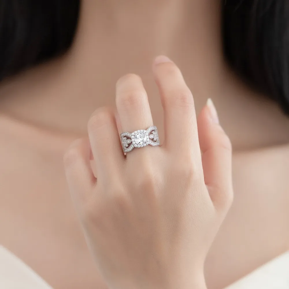 925 Sterling Silver Elegant Wedding Zirconia Band Ring 70100262 - image1