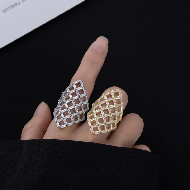 925 Sterling Silver Luxury Hollow-out Zirconia Band Ring 70100263 - image3