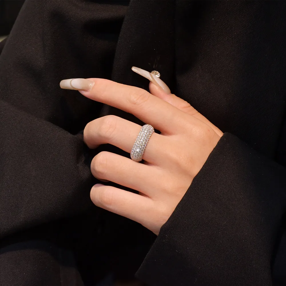 925 Sterling Silver Party Full Zirconia Band Ring 70100265 - image1