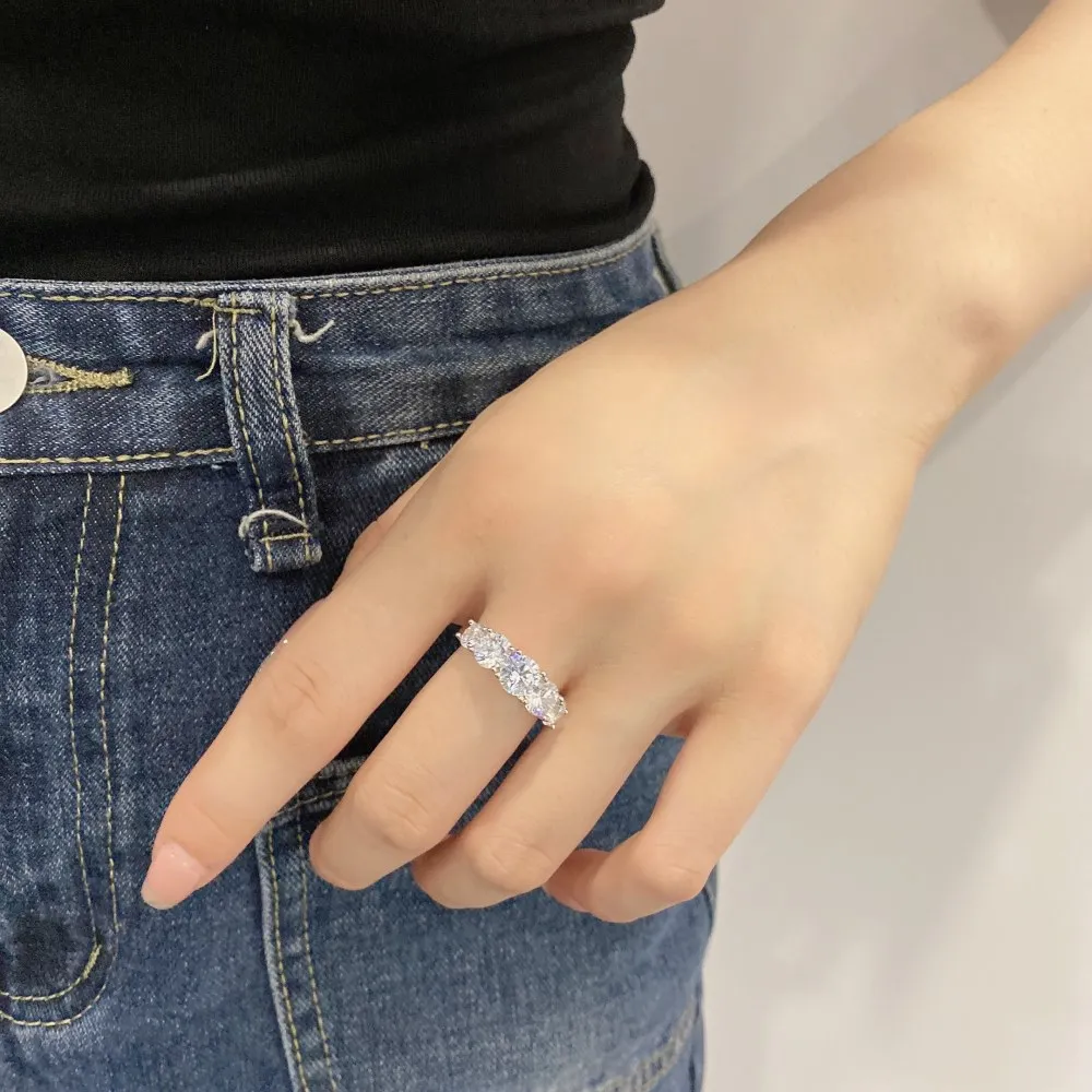 925 Sterling Silver Classic Zirconia Band Ring 70100275 - image2